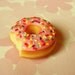 polymer clay strawberry with sprinkles doughnut magnet