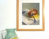 16x20 large art print archival giclee of still life painting - Grapefruit Spoon - reproduction oil painting ready to frame