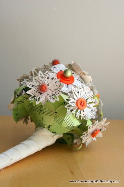 Love Song  - Sheet Music and Button Bouquet