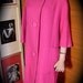 FABULOUS Vintage 50s 60s Lipstick Bright Pink Coat BabyDoll Cut M L B48 -on sale-