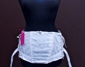 Vintage Waist Cincher Corset "Possum Hollow" White Wedding