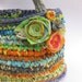 Large playful crocheted purse / mini tote ... Made to order... eco friendly
