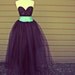 Plus Size Floor Length Adult Tulle Tutu Skirt with Satin Ribbon Sash Customize Your Colors