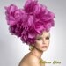 Avant Garde headpiece- Fashion hat-- Hot pink couture hat, fascinator
