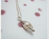 SALE -Peas in a Pod Necklace - Sterling Silver