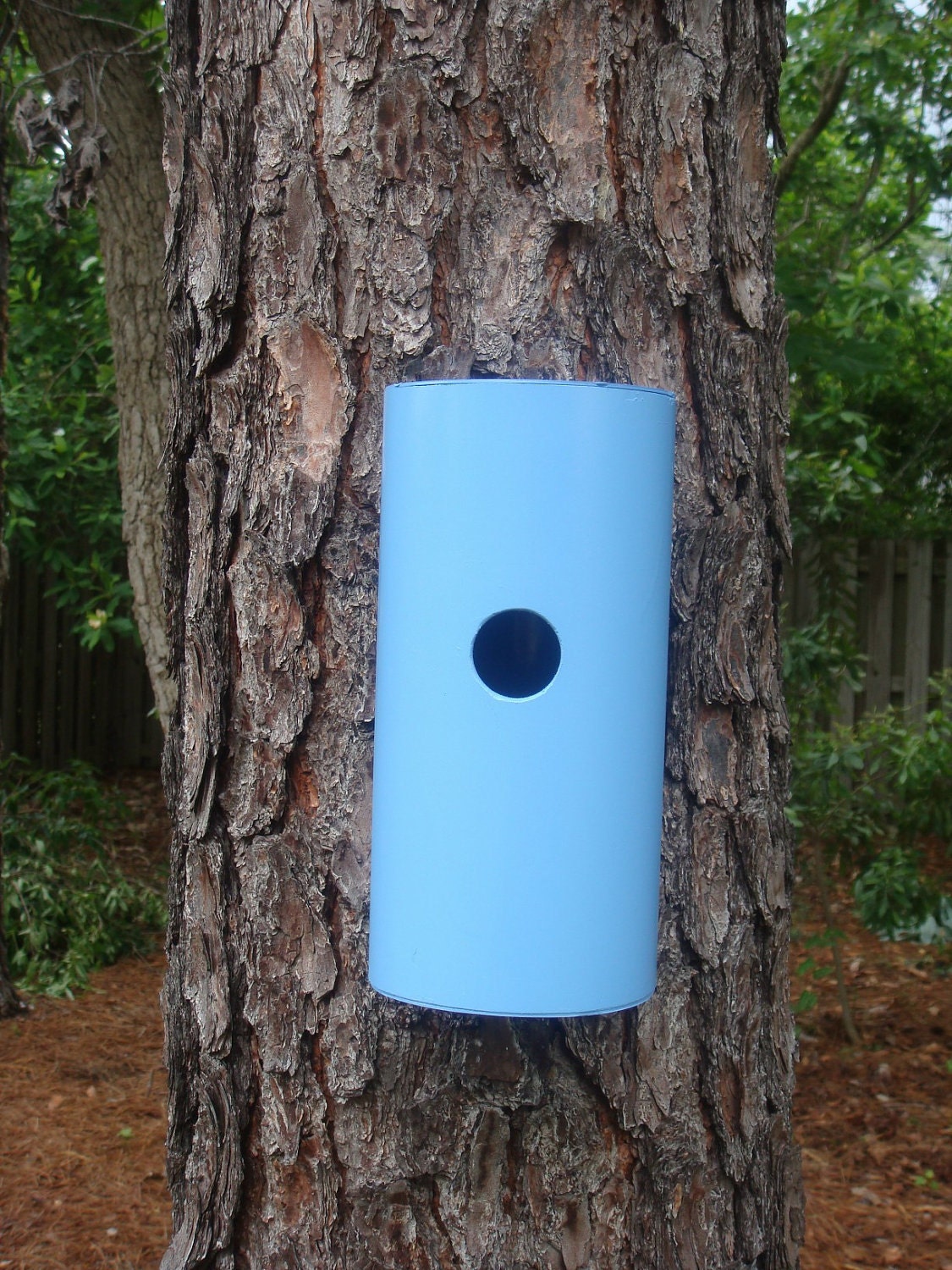 Mid Century Modern Birdhouse -Blue - FREE US SHiPPING