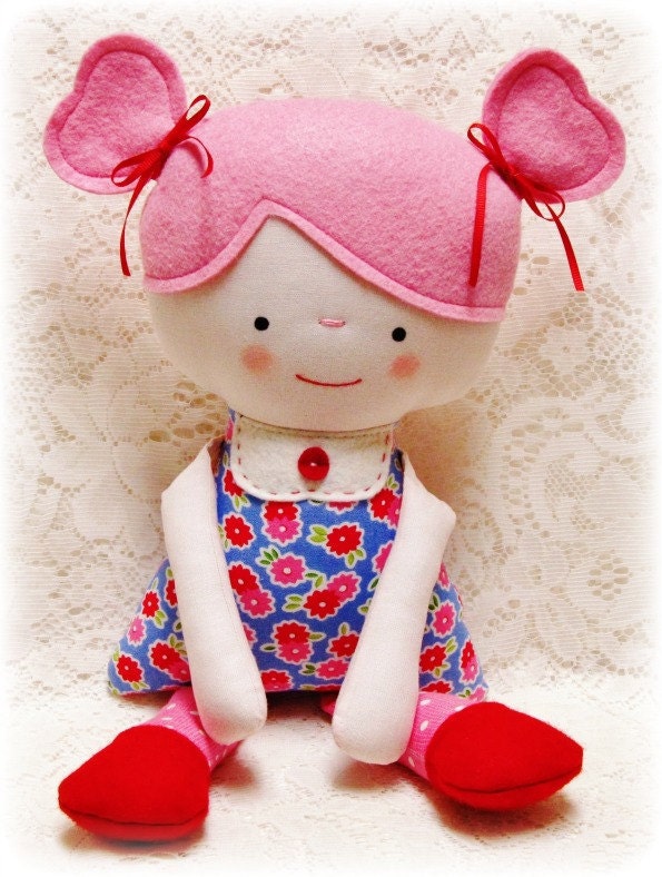 Soft Rag Doll PATTERN, PDF Instant Download, Plush, Softie, Toy, Boy and Girl, Cloth Doll Pattern, Digital Download