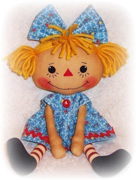 Rag Doll Pattern, PDF Rag Doll Sewing Pattern ePattern