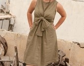 Bow or Wrap -Linen Dress NEW 2012 Collection
