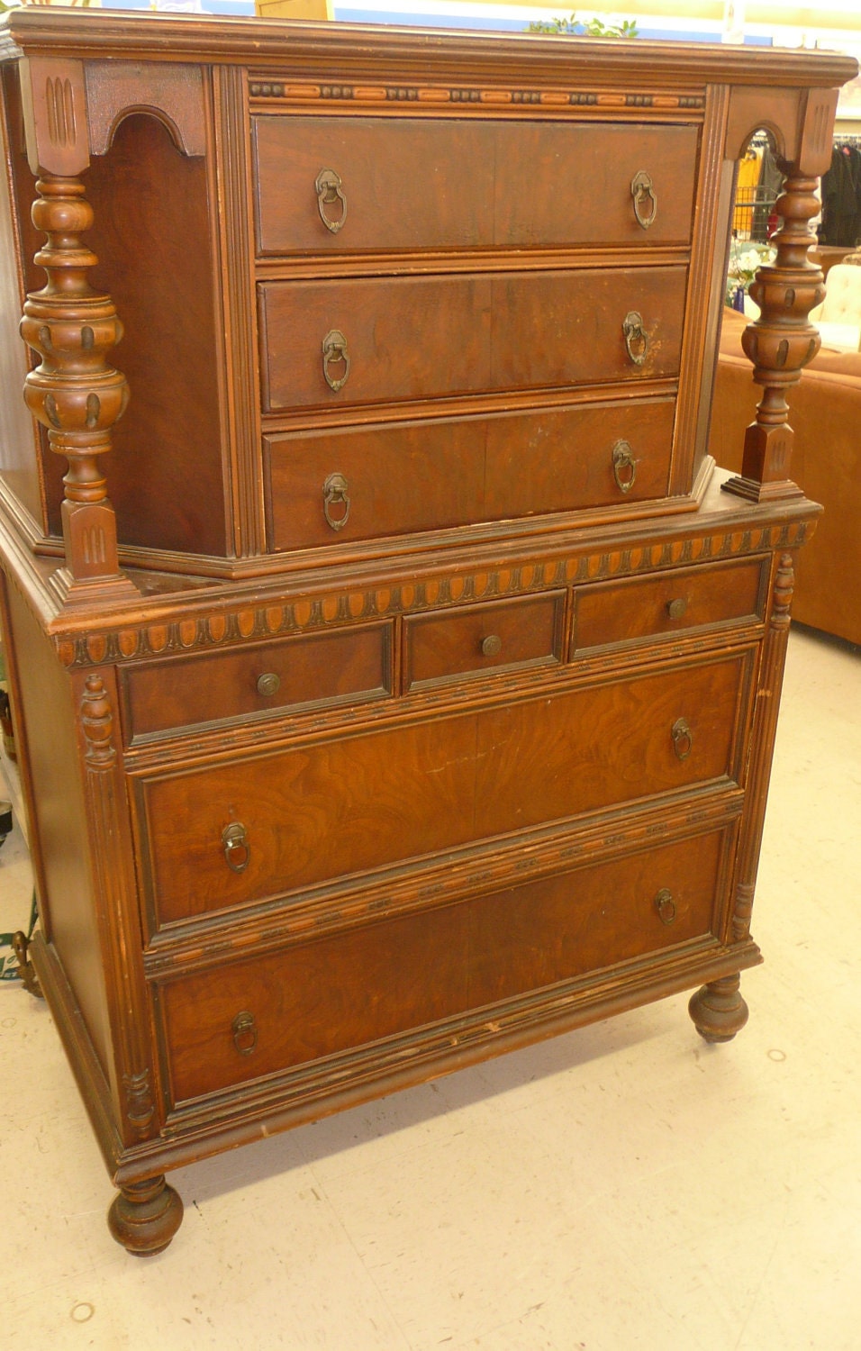 Highboy Chest of Drawers CUSTOM Paint to Order American West Poppy Cottage