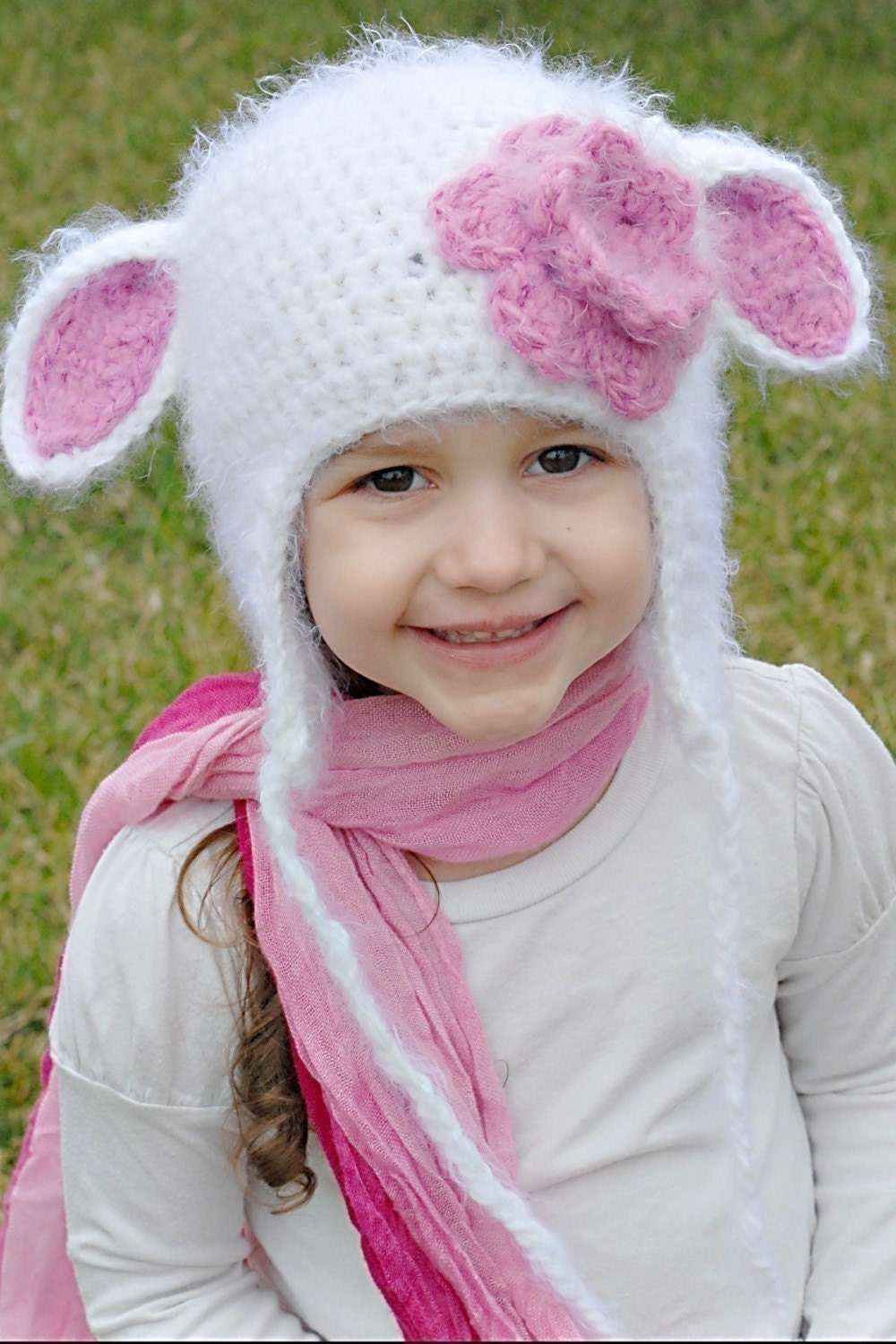 Little Lamb Earflap Hat Crochet Pattern (Permission to sell all finished products)