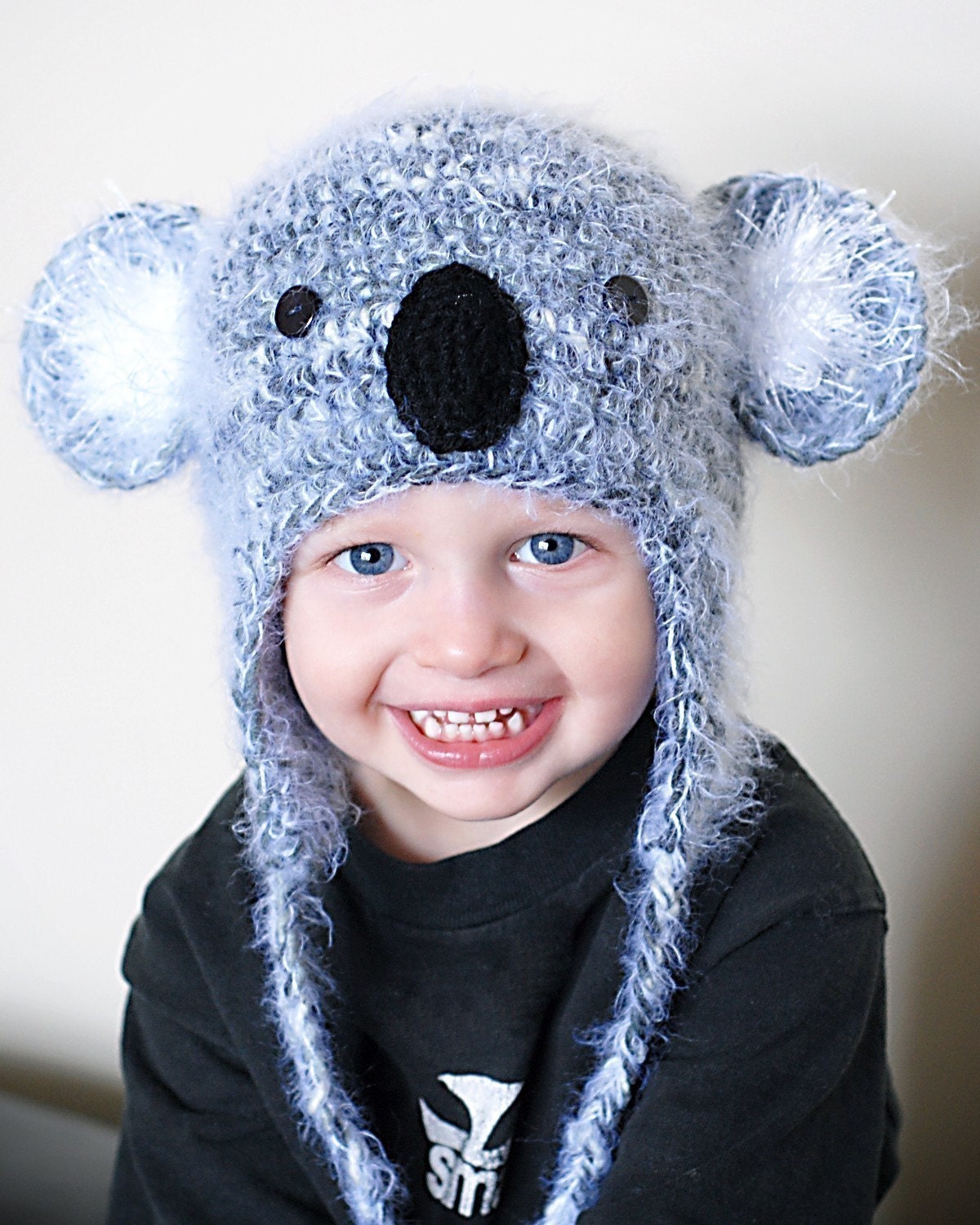 Koala Earflap Hat Crochet Pattern (Permission to sell all finished products)
