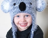 Koala Earflap Hat Crochet Pattern (Permission to sell all finished products)