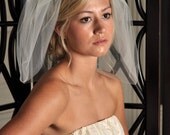 Short Bubble Veil, Wedding Veil, Bridal Veil - Ivory, White, Diamond White, Champagne