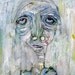 Fine Art Original Modern Art Abstract White Girl Figure Painting Unique by Julie Steiner
