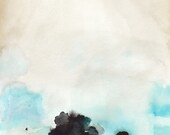 30% Off SALE - Watercolor Painting - Trees in Art - Landscape Painting Print - Fragile - 8x10 Giclee Print - Landscape with Bird Trees