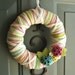 Yarn Wreath Felt Handmade Door Decoration - Candy Mix 8in