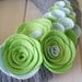 Yarn Wreath Felt Handmade Door Decoration - Celery 12in