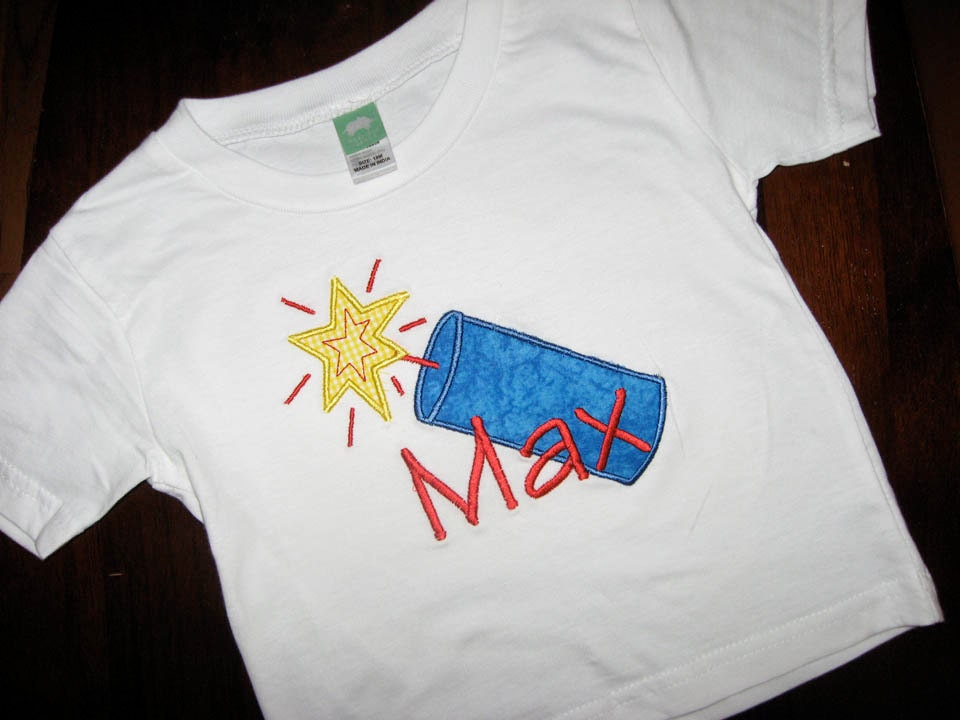 4th of July Themed  Shirt or bodysuit- Personalized-Firecracker