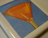 Retro Drink Coaster - Cosmo or Martini Lovers -  Mini Tile Drink Coaster - Set of 2
