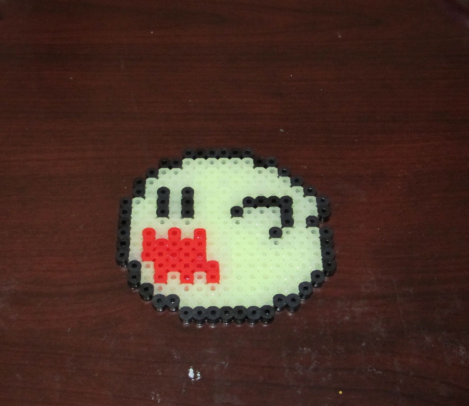 Boo - Glow in the Dark -  Pixel Art - Super Mario Bros. - NES - Magnet, Wall Hanging, pin, Holiday ornament
