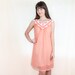Babydoll Chiffon Nightgown - Vintage 1960s Lingerie - 60s Coral Pink Nightie - S / M