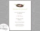 Baby Shower Invitation Bird Nest- Customizable PDF File