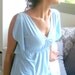 Romantic 'Butterfly' Dress with V Neckline- Light Blue