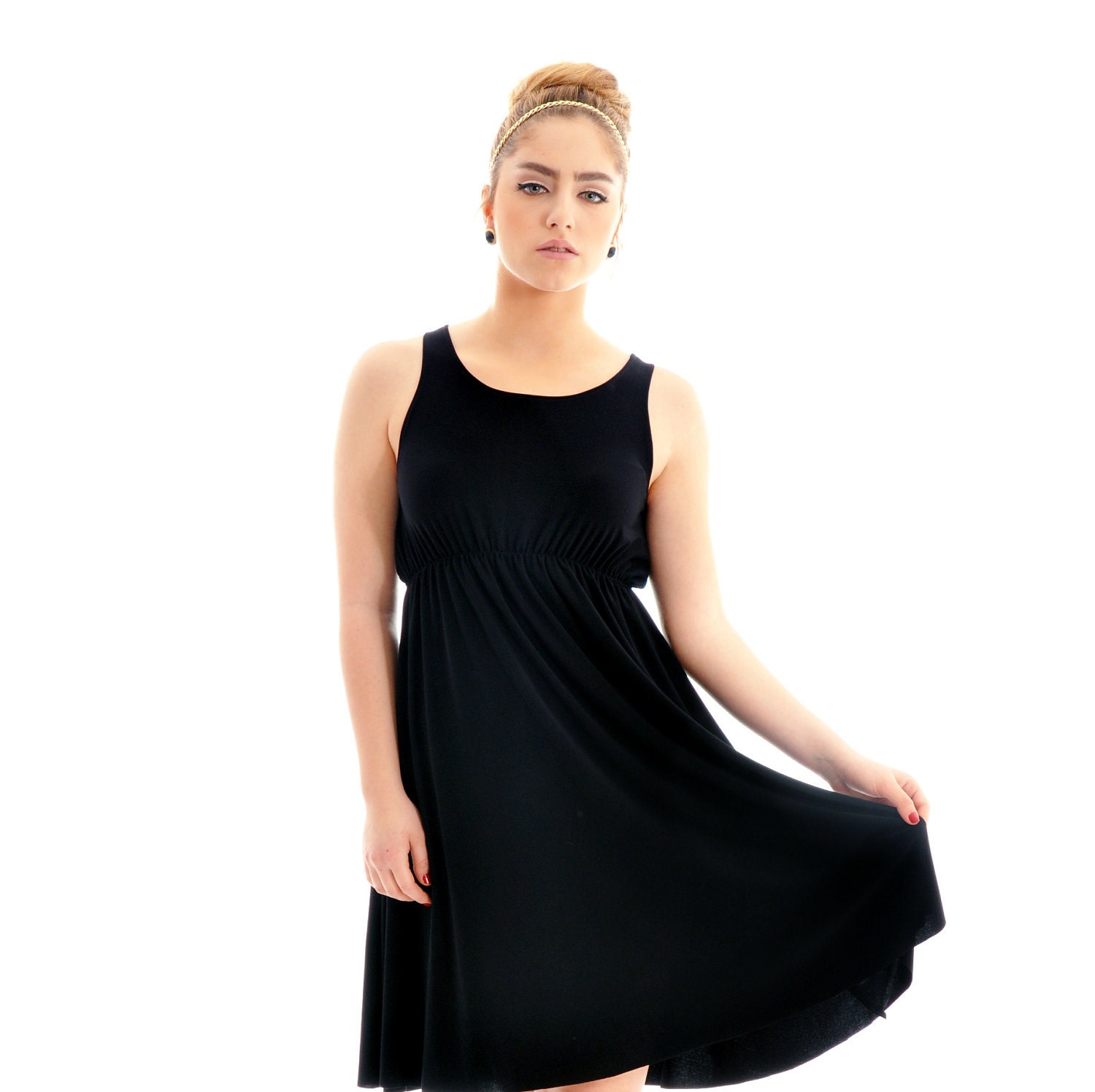 Maternity dress - Classic 'Rainbow' black dress
