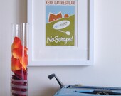 Original Illustration - Keep Cat Regular Pet Care Art - No Scraps - 5x7 Art Print