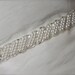 Beaded Bridal Sash Satin Tie Pearl Love Knot Twist, Belt, white, ivory, black other colors