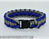 Paracord Bracelet 550 - ACU and Electric Blue