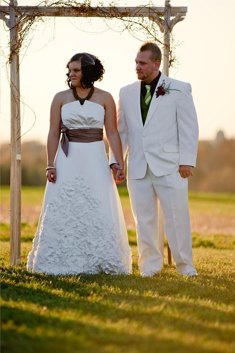 Wedding Dress with Floral Skirt