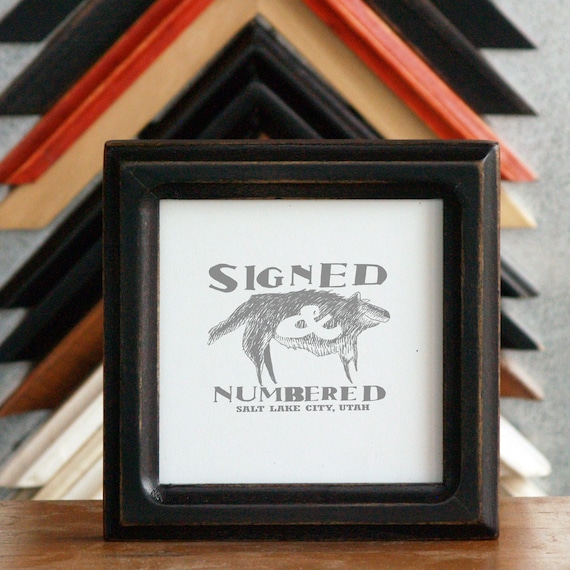 5x5 Square Picture Frame in Double Cove Style by signedandnumbered
