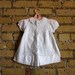 Childs Size 1-2T Cotton Summer Dress 60s / Pintucked Yoke and Embroidered Detail