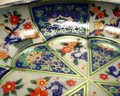 Daher 1971 Blue and Gold Decorated Tin Serving Bowl - Made in England