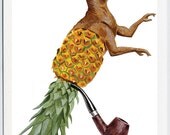 Greeting card - Sir Dino Pineapple