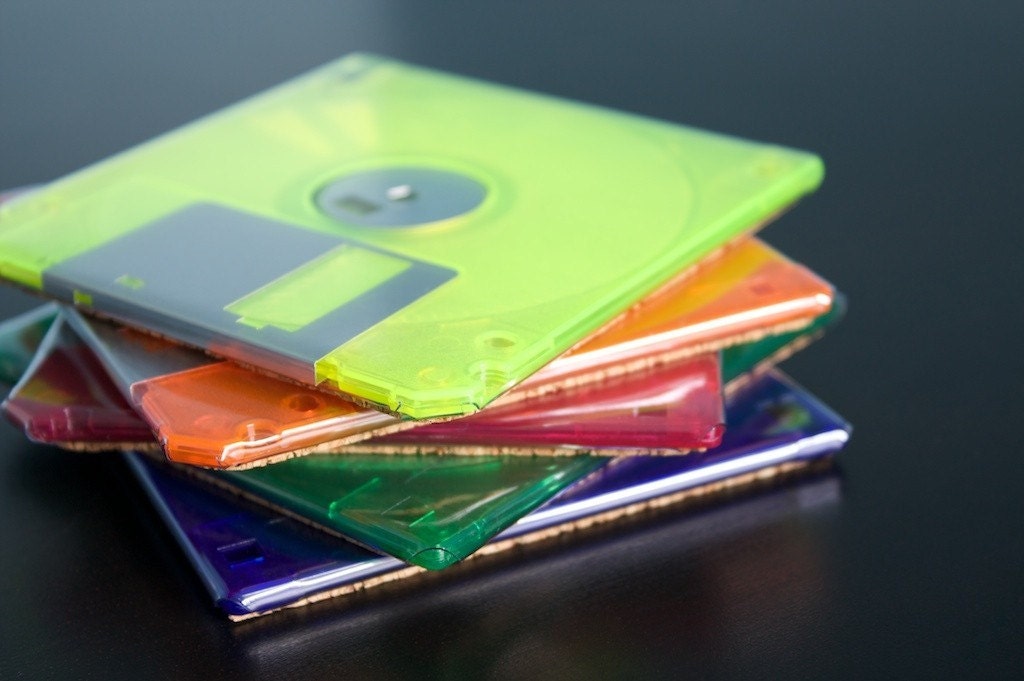 Floppy Disk Coasters - NEON - Techie Gift - Tech Lover