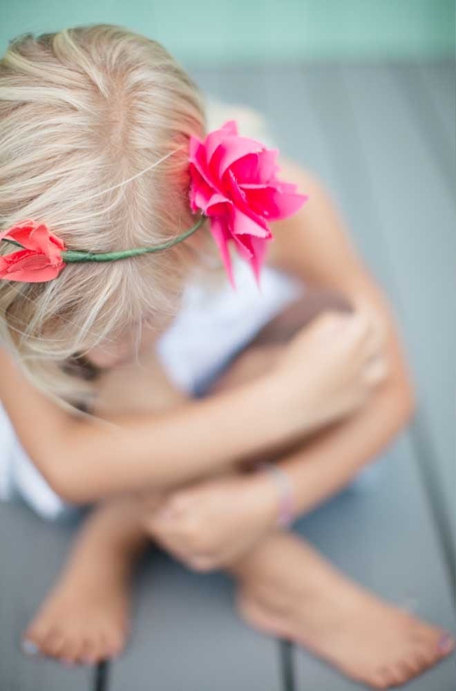 Coral Fabric Flower Crown