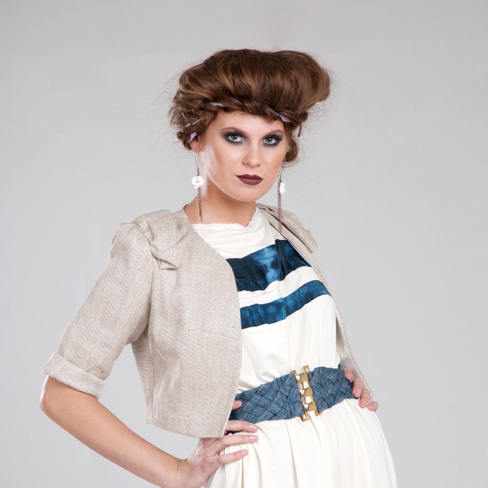RESERVED for ANITA - Sevigny Blazer - Organic fashion crop jacket