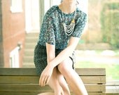 S A L E 70s Knit Crochet Cage Skirt (S)