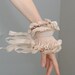 Ruffled cuffs/ Ruffled Fashion/ Victorian Ruffle cuffs/ Beige Wedding/ wrist cuff/ Fabric bracelet/ rusteam tt team teamstyle