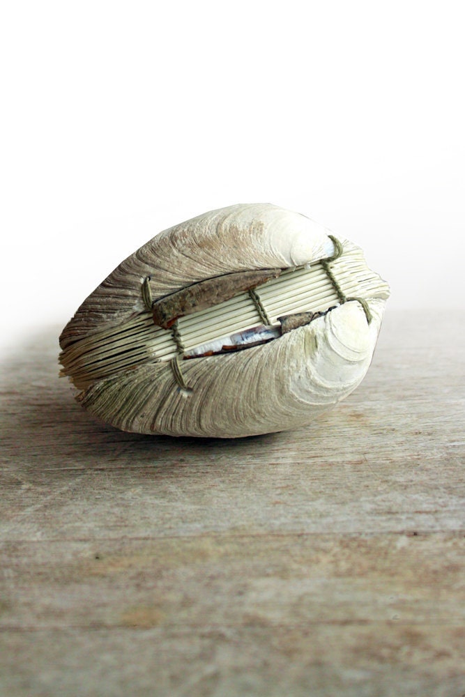 Offering No. 96- Handstitched Clamshell Book Sculpture