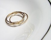 Single Love. 14K Pure Recycled Gold Skinny Hammered Textured Band Ring. Stackable. Fine Jewelry