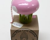 Lucky Mushroom Ornament -Pink