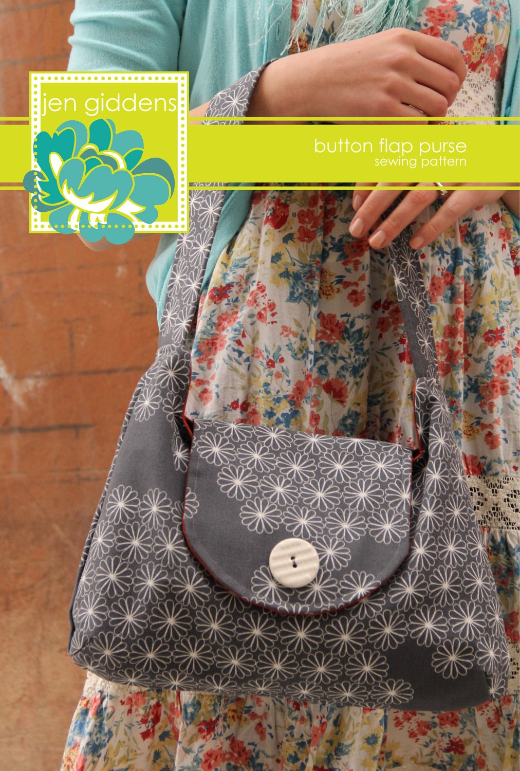 PDF Button Flap Purse Sewing Pattern