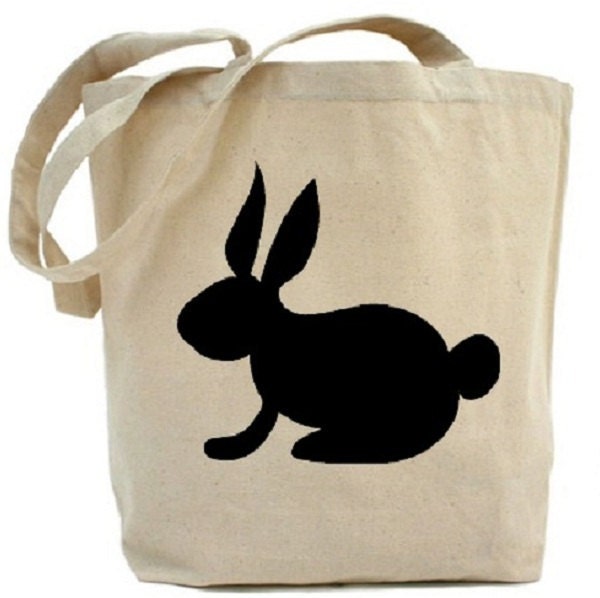 Rabbit Tote - Cotton Canvas Tote Bag - Easter