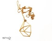 Wild Thing // faceted GEOMETRIC SHAPE golden necklace