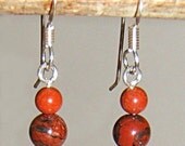 Cinnamon earrings - Sterling silver (.925) and genuine stones