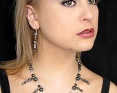 Everything black and brown earrings - Fine jewelry - Sterling silver (.925) and genuine stones
